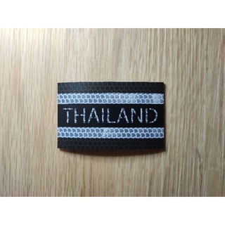 PVC patch ธงชาติไทยเทาดำ สะท้อนแสง 5*8 cm กันน้ำ