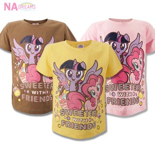 My Little Pony เสื้อคอกลมเด็กเล็ก เสื้อยืดคอกลม ผ้า Cotton ผสม Spandex เสื้อยืด คอกลม