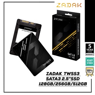 128,256,512GB SSD (เอสเอสดี) ZADAK TWSS3 SATA3 (6Gb/s) 2.5” 3D TLC ประกัน 5 ปี