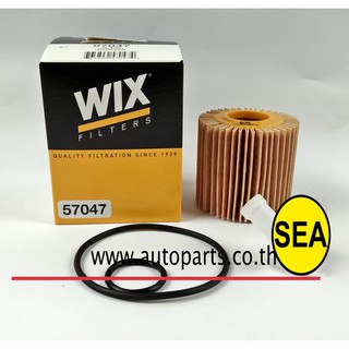 ไส้กรองน้ำมันเครื่อง WIX (USA) สำหรับ TOYOTA CAMRY (พร้อมจุก) ,ALPHARD HYBRID ,LEXUS 57047 (1ชิ้น)