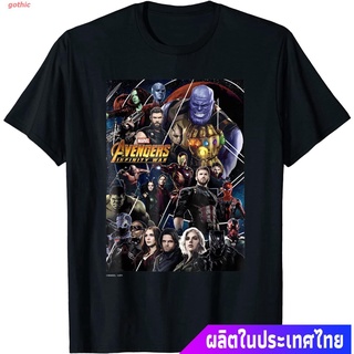 เสื้อยืดยอดนิยม Marvel Avengers Infinity War Group Poster Graphic T-Shirt Mens Womens T-shirts