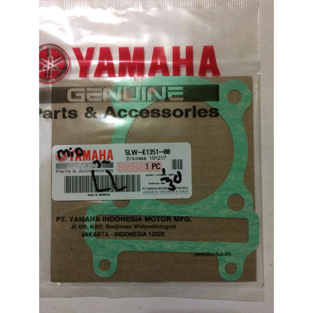 ต้นฉบับ YAMAHA MIO SEHER BLOCK PACKING GASKET 5LW-E1351-00