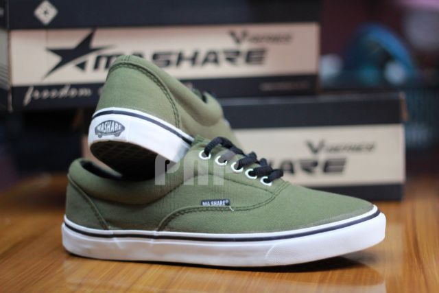 ผ้าใบ รองเท้า V4 มาแชร์ Mashare ทรงคล้ายแวน ออเท็นติค - เนวี่ Authentic - Navy เก็บปลายทาง 37-44