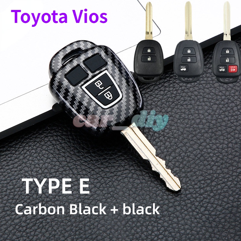 Carbon Abs Car Key Cover Remote Car Key Shell for Toyota Camry Prius Vios 2012 2013 2014 2015 2016 2017 Corolla RAV4 Key Case TOY43 2/3/4 Buttons