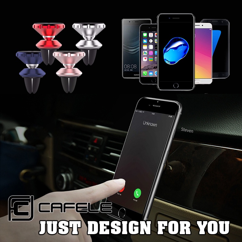 CAFELE อุปกรณ์ตกแต่งรถยนต์ Magnetic Aircon Vent Phone Holder iPhone Samsung Huawei LG Xiaomi Oppo