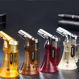 ไฟแช็ค ไฟหัวพ่น ไฟแช็ค No.10 Butane Jet Lighter Torch Turbo Pipe Lighter Mini Spray Gun Cigar Lighter Windproof