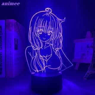 โคมไฟกลางคืน Led รูปอนิเมะ To Love Ru Lala Satalin Deviluke 3d สําหรับตกแต่งห้องนอน ของขวัญวันเกิด