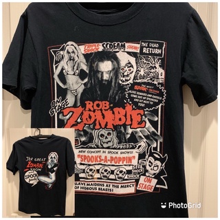 เสื้อยืดผ้าฝ้ายพิมพ์ลายขายดี 💀Rare ROB Zombie The Dead Return ป้ายเก่า Hanes(ตำหนิรูใหญ่ด้านหลังคอเสื้อ‼️)💀