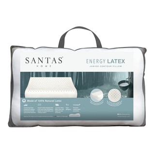 หมอนสุขภาพ SANTAS LATEX JUNIOR CONTOUR 11X19 นิ้ว สีขาว หมอนหนุนและหมอนข้าง