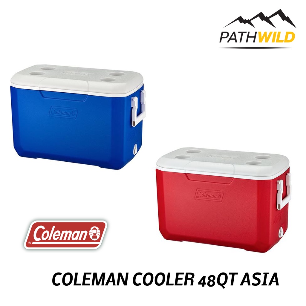 ถังน้ำแข็ง COLEMAN COOLER 48QT ASIA ขนาด 48 Q หรือ 45L เก็บความเย็นได้ประมาณ 3 วัน