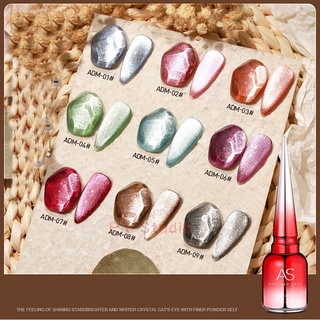 AS สีเจล สีทาเล็บ ขวดสีแดง ขนาด 15ml. รหัสADM 01-09