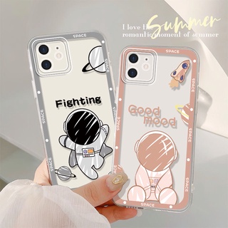 เคส Vivo Y22 2022 4G Y22S 2022 4G V23 V23E Y21 Y20 20i Y17 Y15 Y15S V15 Y91C V17 Y12 12S 12A Y11 Y30 Y30i Y72 Y75 Y19 V19 Y85 V20 20Pro V20SE V21 V11i V9 เคสโทรศัพท์ซิลิโคนการ์ตูนนักบินอวกาศ