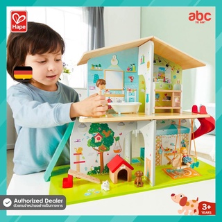 Hape ของเล่นไม้ บ้านตุ๊กตา Rock &amp; Slide House Sound Effect ของเล่นเสริมพัฒนาการ 3 ขวบ ขึ้นไป