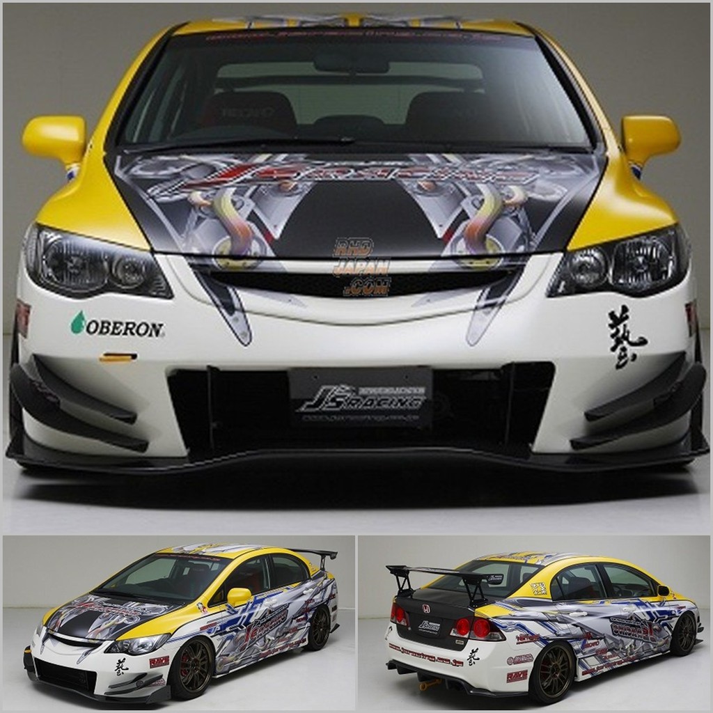 ชุดแต่งรถ สเกิร์ตซีวิค Civic FD ทรง JS Racing จาก Nekketsu Thailand.