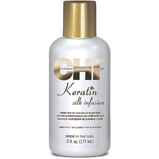 CHI Keratin silk infusion 177ml Keratin and silk reconstruction complex สุดยอดน้ำมันดูแลเส้นผม ชนิดเนื้อบางเบา วัตถุดิบช