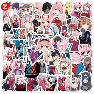 สติกเกอร์ ลายกราฟฟิติ DARLING in the FRANXX กันน้ํา จํานวน 50 ชิ้น ต่อชุด