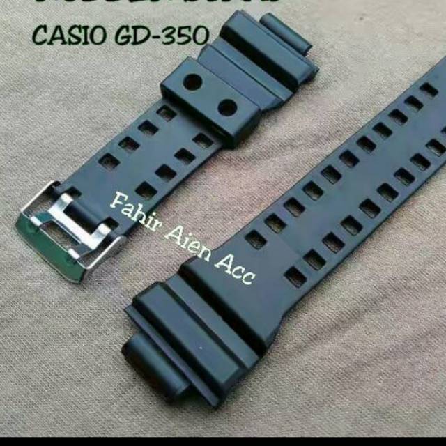 Hitam Casio G-SHOCK GD-350 GD 350 GD350 สายสีดํา หรือปากกาฟรีสายคล้อง