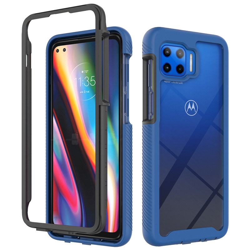 2in1 เคสโทรศัพท์มือถือแบบใส กันกระแทก 360 องศา สําหรับ Motorola Moto G 5G Plus One 5G Ace