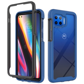 2in1 เคสโทรศัพท์มือถือแบบใส กันกระแทก 360 องศา สําหรับ Motorola Moto G 5G Plus One 5G Ace