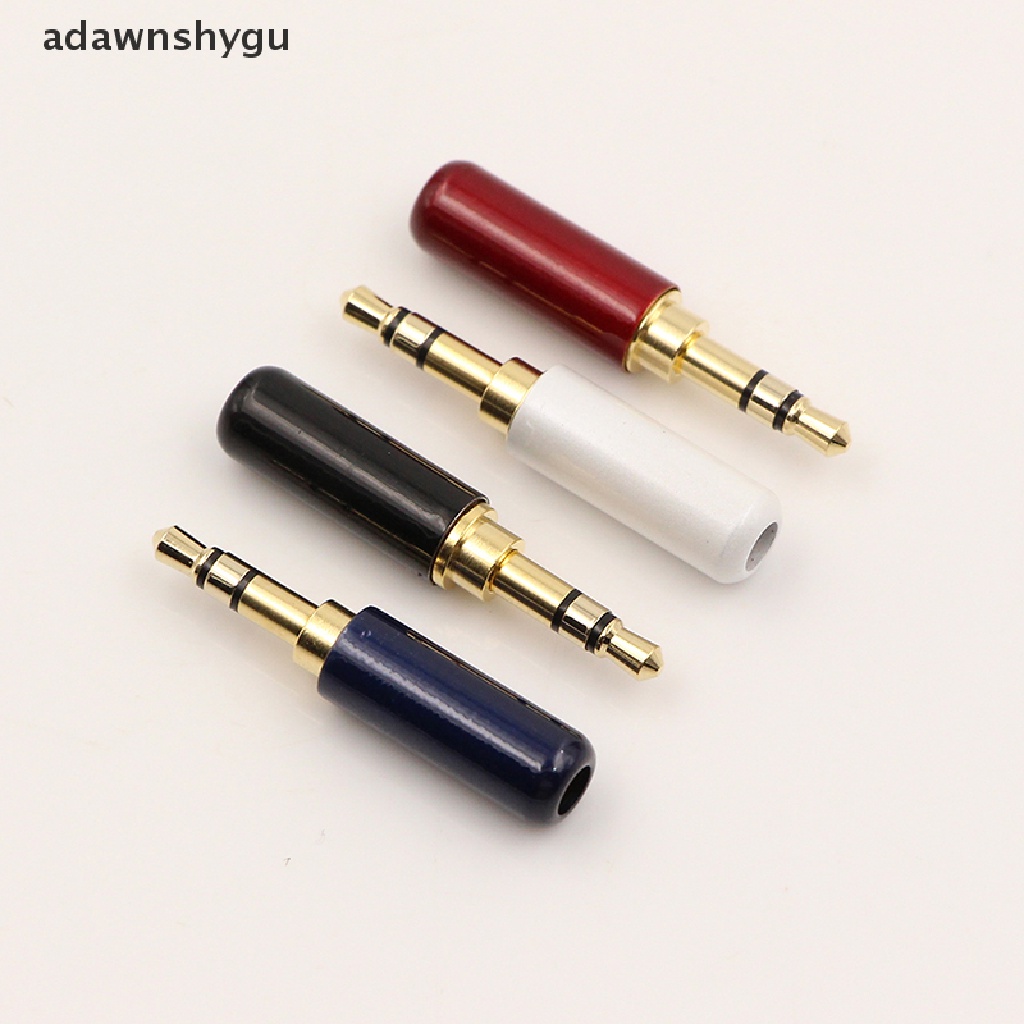 [adawnshygu] อะแดปเตอร์ซ็อกเก็ตแจ็คเสียง 3.5 มม. ชุบทอง 3 ขั้ว 2 ชิ้น #6