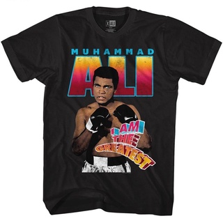 เสื้อผ้าผชเสื้อยืด ลาย Muhammad Ali Am Greatest สีดํา สําหรับผู้ใหญ่S-5XL