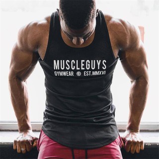 Mens Summer Mesh กินกัน Gym tank tops Otdoor Workout Singlets เสื้อผ้าแฟชั่นผู้ชาย เสื้อยืด