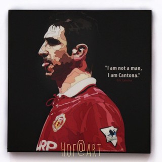 Eric Cantona #3 เอริค คันโตน่า Manchester United รูปภาพ​ติดผนัง pop art ปีศาจแดง แมนยู ฟุตบอล​ กรอบรูป แต่งบ้าน ของขวัญ