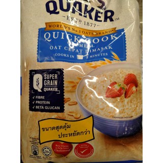 Quaker Quick Cooking Oatmeal ข้าวโอ๊ต สุกเร็ว เควกเกอร์ ขนาด 1kg