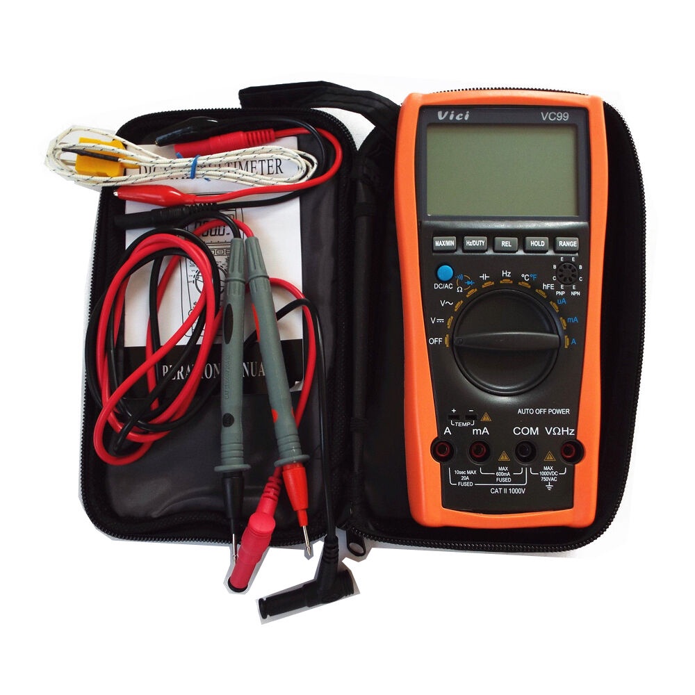ใหม่ Vici VC99 3 6/7 มัลติมิเตอร์ดิจิทัล ช่วงอัตโนมัติ พร้อมกระเป๋า