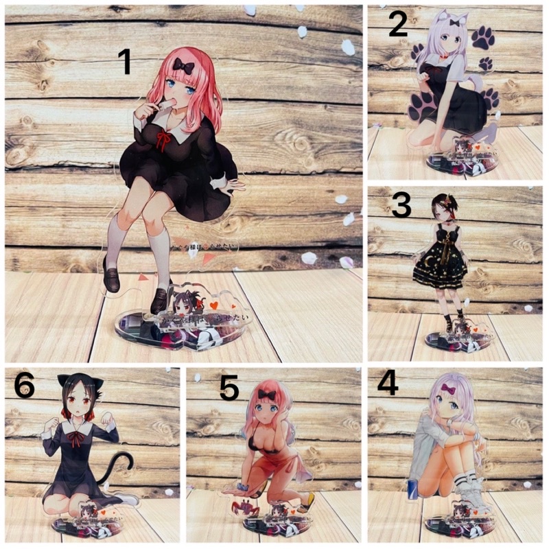 Kaguya Sama-love ls war เดสก์ท็อป Standee ขนาดใส micha/K Kaguya Sama อะนิเมะรูปปั้น