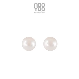 NooYoo ต่างหูสำหรับผิวแพ้ง่าย White Pearl 4/5/6/7/10 mm Gold Plated Surgical Steel