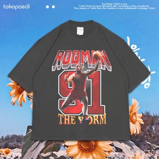 เสื้อยืดผ้าฝ้ายพิมพ์ลายขายดี เสื้อยืด ขนาดใหญ่ พิมพ์ลาย DENNIS RODMAN NBA | เสื้อยืด ขนาดใหญ่ | เสื้อยืด ขนาดใหญ่ | เสื้