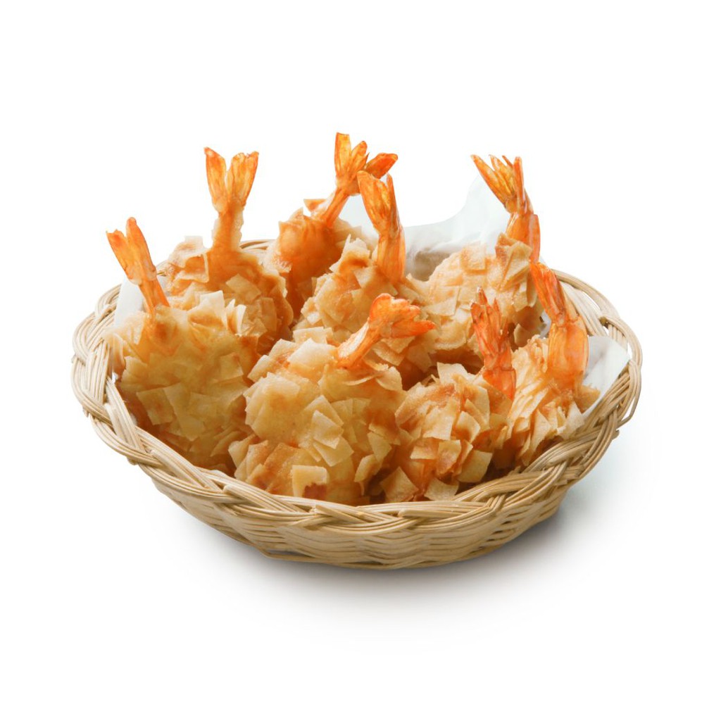 Qfresh กุ้งชุบแผ่นปอเปี๊ยะสอดไส้ชีสและเนื้อปู 8 ชิ้น (แช่แข็ง)