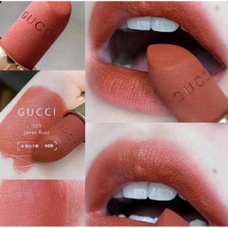 พร้อมส่ง!🛍GUCCIลิปสติก Rouge à Lèvres Mat#505🛍