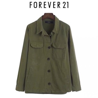 เสื้อนอก เสื้อคลุมแนวทหาร ☮️แบรนด์ 💢Forever21💢(Japan) JK462