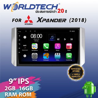 เครื่องเล่นจอ9 นิ้ว ตรงรุ่น xpander 2018+  2 din Ram1GB Worldtech แอนดอย เวอชั้่น 10