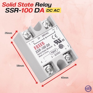 วงจรไฟฟ้า SSR-100 DA โซลิตสเตตรีเลย์ กระแสไฟ100a