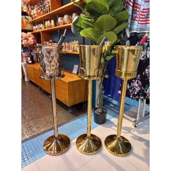 ขาตั้งพร้อมถังแช่ไวน์ ขาตั้ง ถังเเช่ไวน์ Standwine bucket set  Wine Bucket Cooler Holder Champagne I