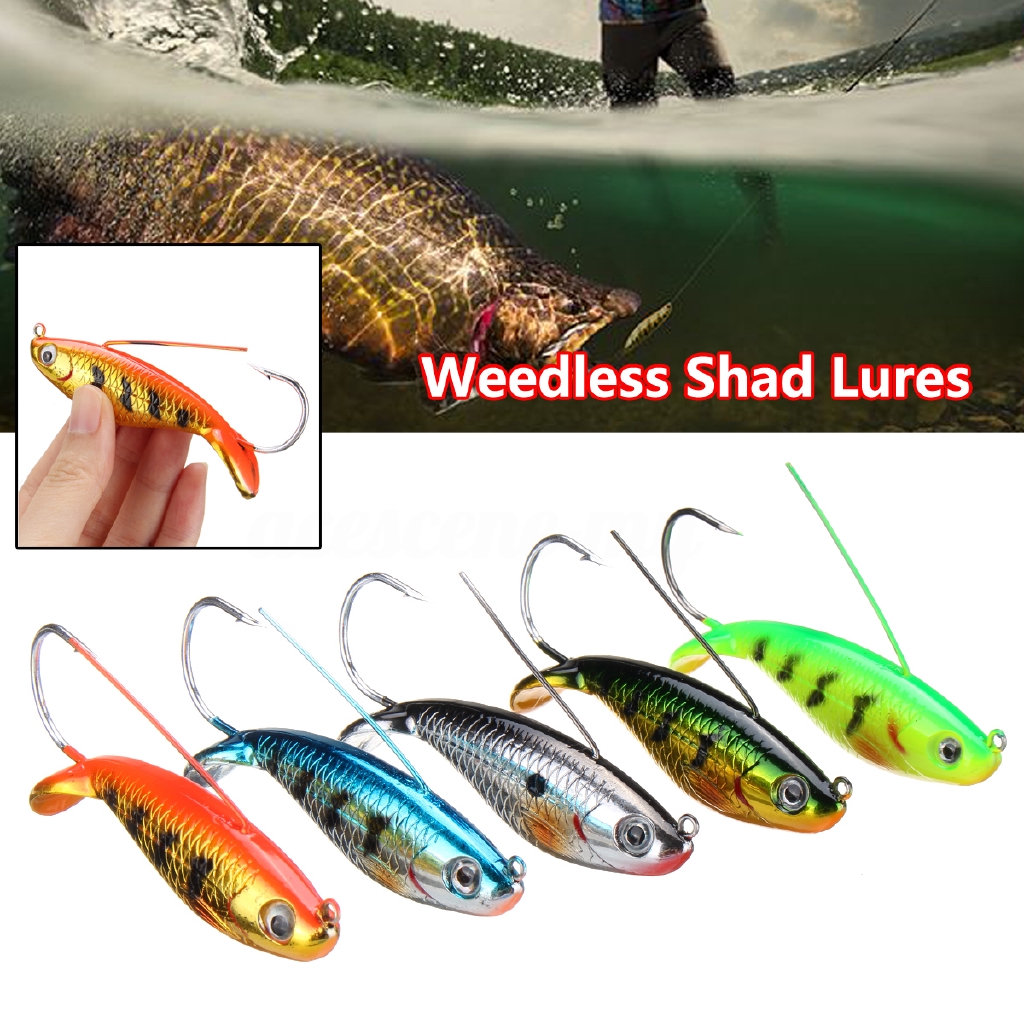 Weedless Shad Lures Pike Perch Zander Bass Pollock Sea Fishing Tackle 8.5cm