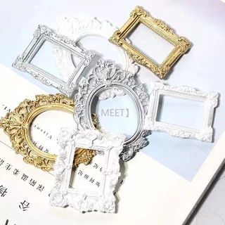 【MEET】1#-10# 1pc เทรนด์กรอบพิพิธภัณฑ์ขนาดเล็ก กรอบรูปแบบเรโตร้ DIY เครื่องประดับเรซิน วัสดุทำด้วยมือ