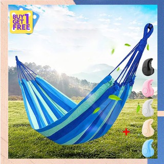 ✨Out Door Hammock เปลแขวนสนาม เปลญวนพร้อมหูฟังบลูทู ธ S530 ฟรี