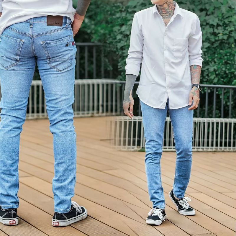 LEVIS กางเกงยีนขายาว ทรงสกินนี่ กึ่งสลิมฟิต พรีเมี่ยม สําหรับผู้ชาย ขายส่ง 27-38 ไซซ์ S L XL กระสุน 
