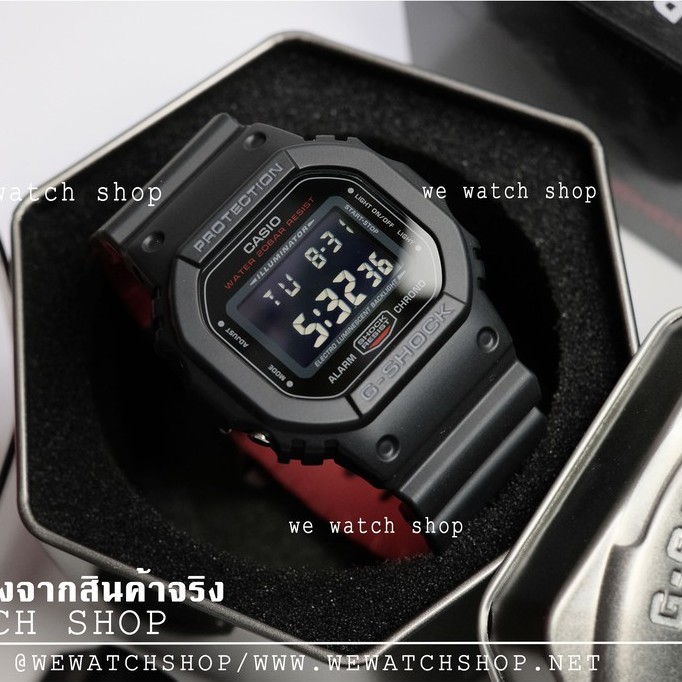 G-SHOCK ของเเท้ CMG เครื่องศูนย์ รุ่น DW-5600HR-1DR สีดำ แดง ประกันศูนย์ CMG 1 ปี dw-5600hr-1 dw-560