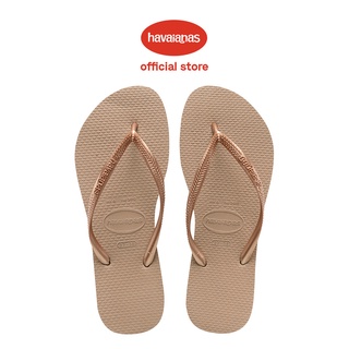 Havaianas รองเท้าแตะ แบบบาง สีโรสโกลด์ สําหรับผู้หญิง