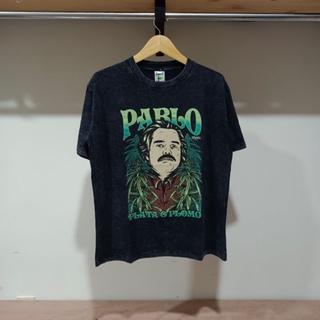 เสื้อยืด Pablo Escobar Plata o Plomo สีดํา พรีเมี่ยม โอเวอร์ไซซ์สามารถปรับแต่งได้