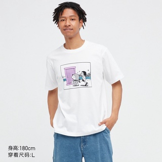 Uniqlo UT เสื้อยืด แขนสั้น พิมพ์ลายโดราเอมอน สําหรับผู้ชาย ผู้หญิง 449512S-5XL