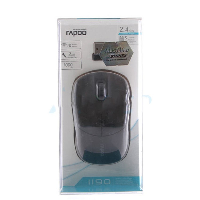 RAPOO Wireless Optical Mouse MS1190-BK Black