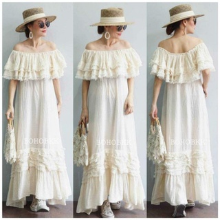 ❌พร้อมส่ง❌ BOHOBKK #BEST #PREMIUM  เดรสยาวโบฮีเมี่ยน Boho Maxi Dress