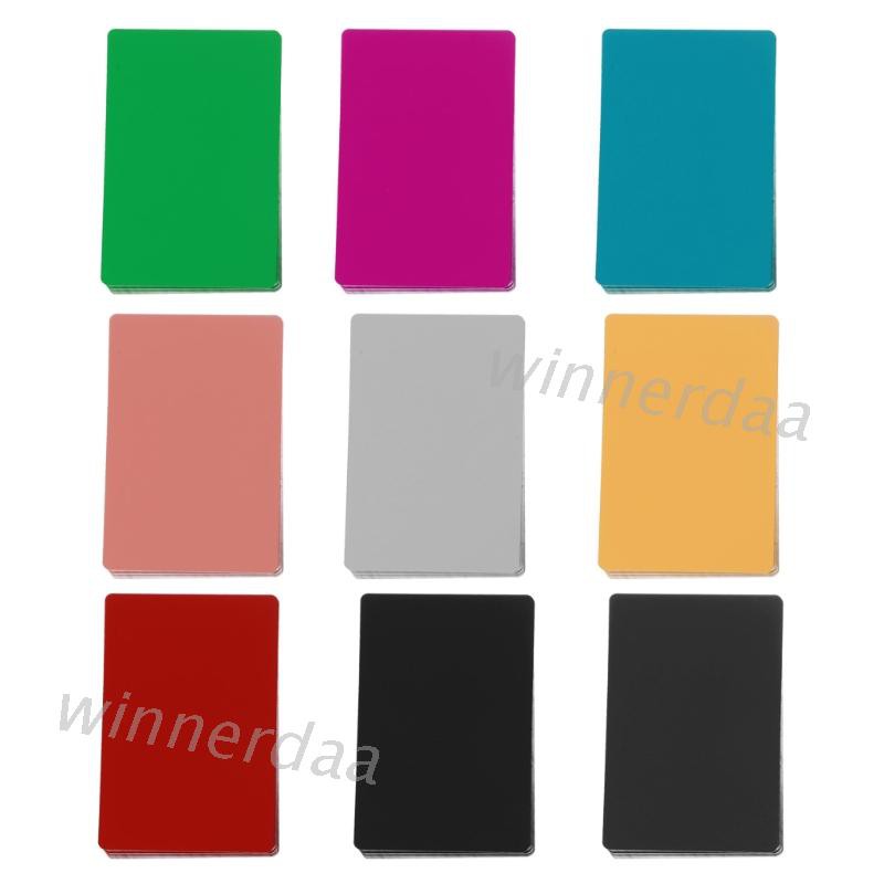 50Pcs Blank Sublimation Metal Name Card Custom Blank Printing Business Cards Kit