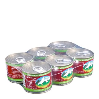 นกพิราบคู่ ผักกาดดอง ฝาดึง 140 กรัม x 6 กระป๋อง Double Dove Pickled Lettuce Pull-On 140g x 6 Cans